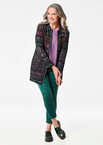 Kaschierende Jacquard-Strickjacke in modischer Longform - Gr. 19 von - Goldner Fashion - Modalova