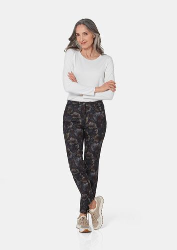 Druckhose CARLA mit Blumenmuster - anthrazit / gemustert - Gr. 195 von - Goldner Fashion - Modalova