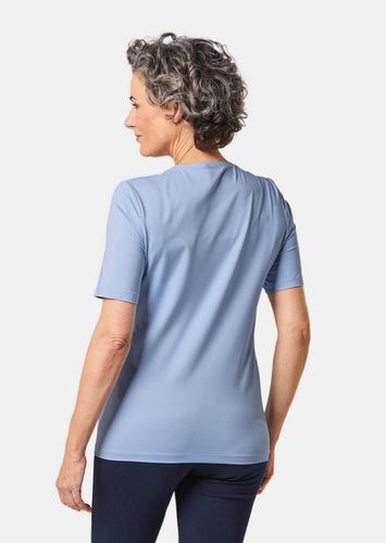 Shirt mit V-Ausschnitt und Halbarm - hellblau - Gr. 24 von - Goldner Fashion - Modalova