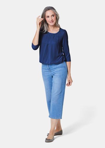 Gepflegtes Shirt in eleganter Blusen-Optik - dunkelblau - Gr. 19 von - Goldner Fashion - Modalova