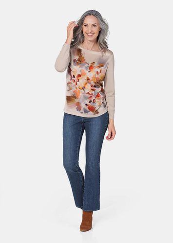 Blusenshirt mit floralem Druck - stein / gemustert - Gr. 24 von - Goldner Fashion - Modalova