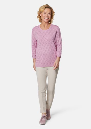 Gepflegter Ajour-Pullover mit femininen Durchbrüchen - rosé - Gr. 19 von - Goldner Fashion - Modalova