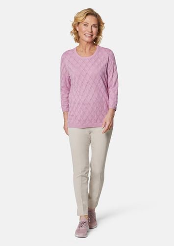 Gepflegter Ajour-Pullover mit femininen Durchbrüchen - rosé - Gr. 38 von - Goldner Fashion - Modalova