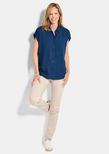 Viskose-Bluse mit Hemdkragen - dunkelblau - Gr. 24 von - Goldner Fashion - Modalova