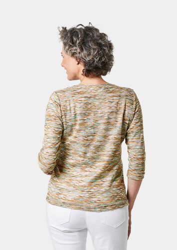 Stilvolles Multicolorshirt in pflegeleichtem Feinstrick - beige / gemustert - Gr. 46 von - Goldner Fashion - Modalova