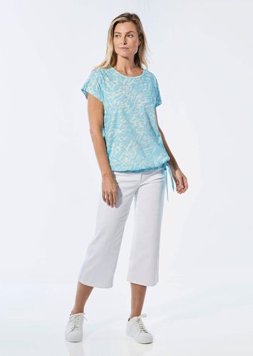 Shirt mit U-Boot-Ausschnitt - mint / gemustert - Gr. 19 von - Goldner Fashion - Modalova