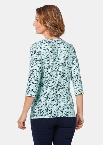 Druckshirt mit Steinchen - mint / dunkelblau / gemustert - Gr. 19 von - Goldner Fashion - Modalova