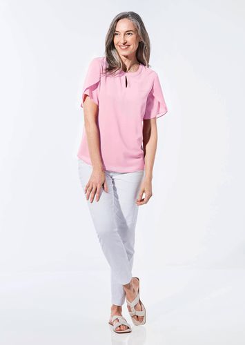 Bluse mit aufregender Ärmellösung - rosé - Gr. 42 von - Goldner Fashion - Modalova