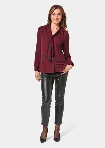 Figurumspielende Bluse mit modischer Schluppe - bordeaux - Gr. 19 von - Goldner Fashion - Modalova