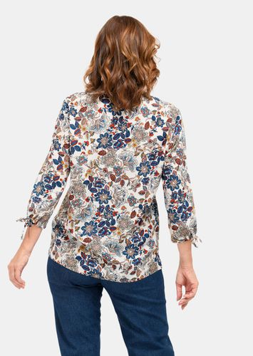 Trageangenehme Druckbluse aus Viskose - / blau / geblümt - Gr. 22 von - Goldner Fashion - Modalova