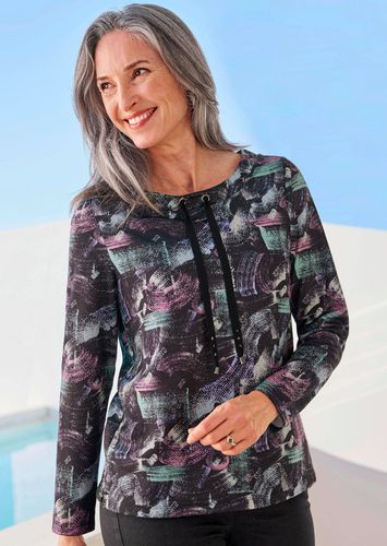 Langes Sweatshirt in Two-in-One-Optik - / gemustert - Gr. 19 von - Goldner Fashion - Modalova