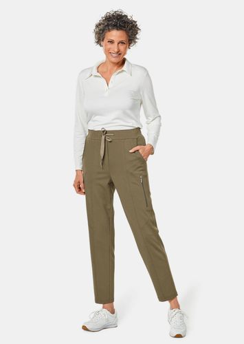 Joggpant mit Reißverschlusstaschen - khaki - Gr. 19 von - Goldner Fashion - Modalova