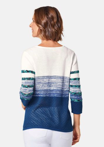 Leichter Pullover mit tollem Ringelmuster - royalblau / gemustert - Gr. 20 von - Goldner Fashion - Modalova