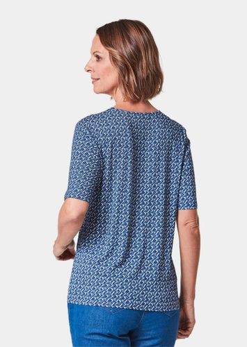 Hochwertig bedruckte T-Shirts im Doppelpack - hellblau / weiß / gemustert - Gr. 38 von - Goldner Fashion - Modalova