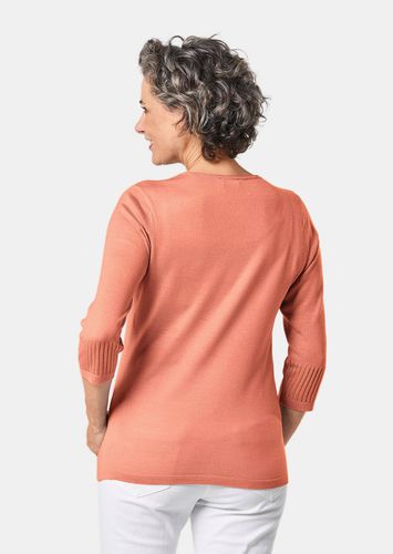 Gepflegter Ajour-Pullover mit femininen Durchbrüchen - pfirsich - Gr. 19 von - Goldner Fashion - Modalova