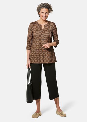 Figurschmeichelndes Drucktunika-Shirt - / camel - Gr. 20 von - Goldner Fashion - Modalova