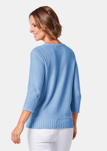 Pullover mit schönem Ajourmuster - rauchblau - Gr. 19 von - Goldner Fashion - Modalova