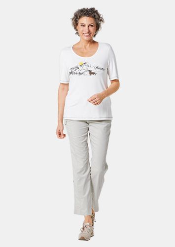 Trageangenehmes Shirt mit Frontprint - weiß - Gr. 48 von - Goldner Fashion - Modalova