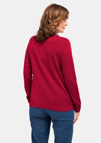 Pullover mit streckendem Zopfmuster - bordeaux - Gr. 20 von - Goldner Fashion - Modalova