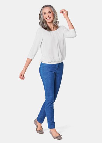 Gepflegtes Shirt in eleganter Blusen-Optik - weiß - Gr. 24 von - Goldner Fashion - Modalova