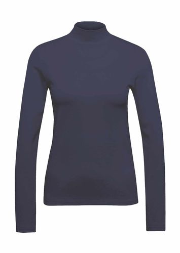 Stehkragenshirt mit Langarm - marine - Gr. 40 von - Goldner Fashion - Modalova