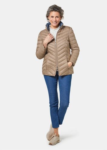 Steppjacke in figurschmeichelnder Optik - beige / rauchblau - Gr. 19 von - Goldner Fashion - Modalova