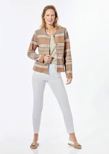 Jacke in Bouclé-Optik - beige / gemustert - Gr. 19 von - Goldner Fashion - Modalova