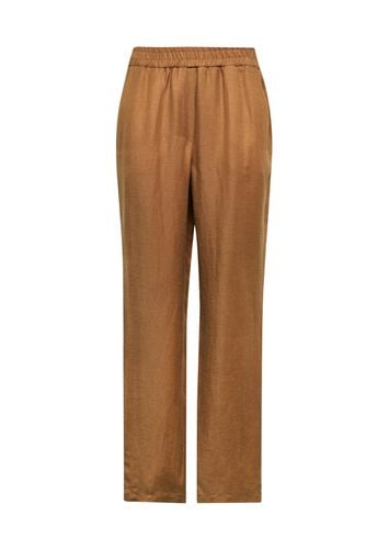 Luftige Leinenhose Louisa - cognac - Gr. 18 von - Goldner Fashion - Modalova