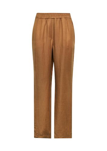 Luftige Leinenhose Louisa - cognac - Gr. 40 von - Goldner Fashion - Modalova