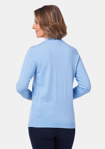 Pullover mit streckendem Zopfmuster - hellblau - Gr. 23 von - Goldner Fashion - Modalova