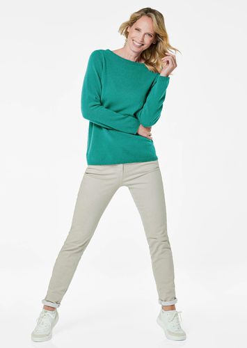 Kaschmirpullover mit U-Boot Ausschnitt - smaragd - Gr. 19 von - Goldner Fashion - Modalova