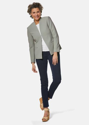 Modischer Jersey-Blazer - graugrün - Gr. 48 von - Goldner Fashion - Modalova