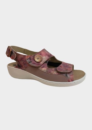Sandale mit Stretcheinsatz - rosé / bunt - Gr. 37 von - Goldner Fashion - Modalova