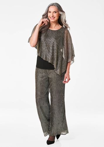 Shirt mit asymmetrischem Überwurf - / metallic / gemustert - Gr. 24 von - Goldner Fashion - Modalova