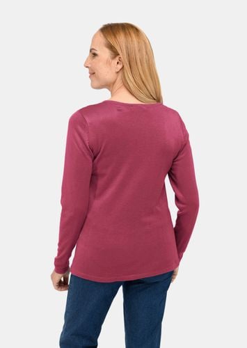 Unkomplizierter Pullover mit V-Ausschnitt - bordeaux - Gr. 24 von - Goldner Fashion - Modalova