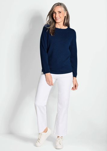 Kaschmirpullover mit U-Boot Ausschnitt - royalblau - Gr. 19 von - Goldner Fashion - Modalova