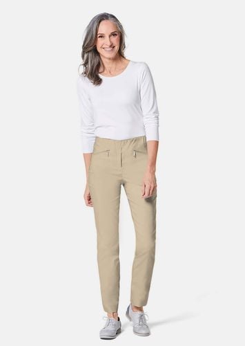 Superelastische Hose LOUISA mit Reißverschlusstaschen - beige - Gr. 245 von - Goldner Fashion - Modalova