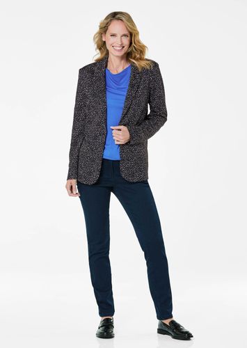 Blazer mit Multicolor Allover-Druck - marine / gemustert - Gr. 19 von - Goldner Fashion - Modalova