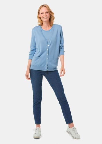 Strick-Twinset aus Merino-Schurwolle - hellblau - Gr. 19 von - Goldner Fashion - Modalova