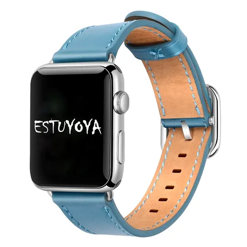 Lederband kompatibel mit Apple Uhr Serie 7 / 6 / 5 / 4 / 3 / 2 / 1 / SE / Nike + + feine und elegante verschluss schnalle edelstahl exklusive - AliExpress - Modalova