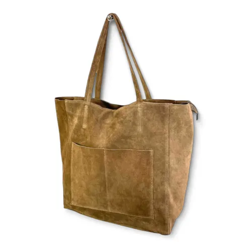 Leder shopper tasche mit außen taschen, frauen wildleder handtaschen, in Italien, hervorragende qualität, 2021 - AliExpress - Modalova
