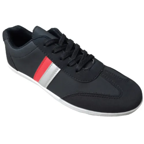Unisex Rot Silber Banded Black Lace-up casual Sneaker aus Ecopel mit Spitzen Verstärkungen, ta - AliExpress - Modalova