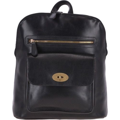 Vegetable Tanned Medium Leather Backpack: V-28 Black NA - Ashwood Handbags - Modalova