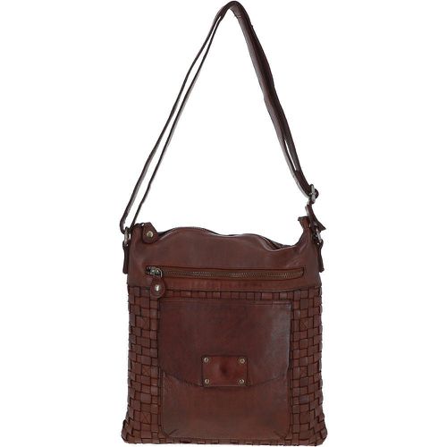Woven Large Leather Vintage Crossbody Bag: D-72 Cognac NA - Ashwood Handbags - Modalova