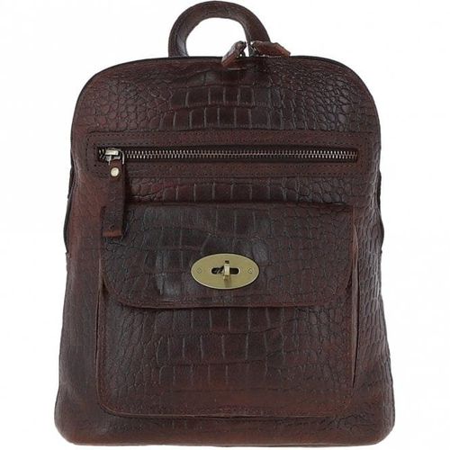 Ashwood Croc Print Leather Mini Backpack Cognac: L-75 Brandy NA - Ashwood Handbags - Modalova