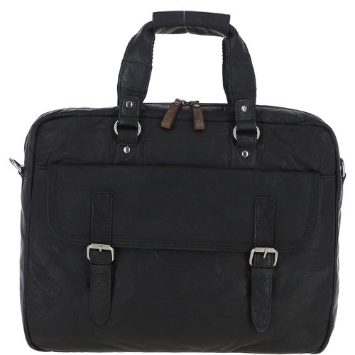 Ashwood Genuine Premium Leather Vintage Work Briefcase Bag with Padded Compartment for 15 inch Laptop & Multiple Organiser Compartments, F-83 Black NA - Ashwood Handbags - Modalova