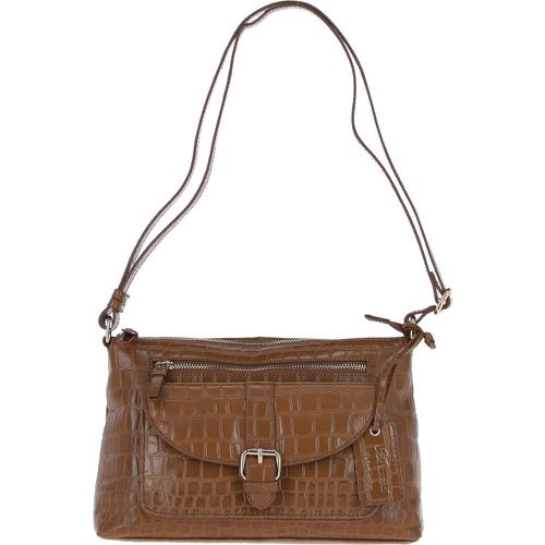 Pretty' Croc Embossed Leather Shoulder Bag: 63786 Tan/croc NA - Ashwood Handbags - Modalova