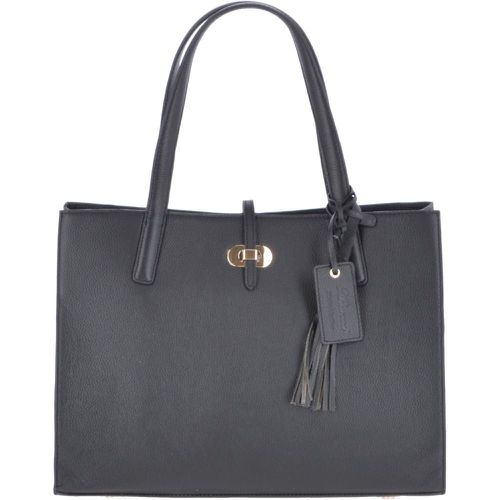 Maisy' Medium Real Leather Shopper Bag: 61648 Black NA - Ashwood Handbags - Modalova