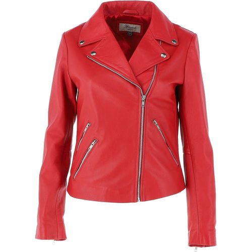 Leather Fashion Biker Jacket: G-Celia22 Red 12 - Ashwood Handbags - Modalova