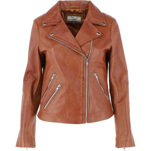 Leather Fashion Biker Jacket: G-Celia22 Tan 10 - Ashwood Handbags - Modalova